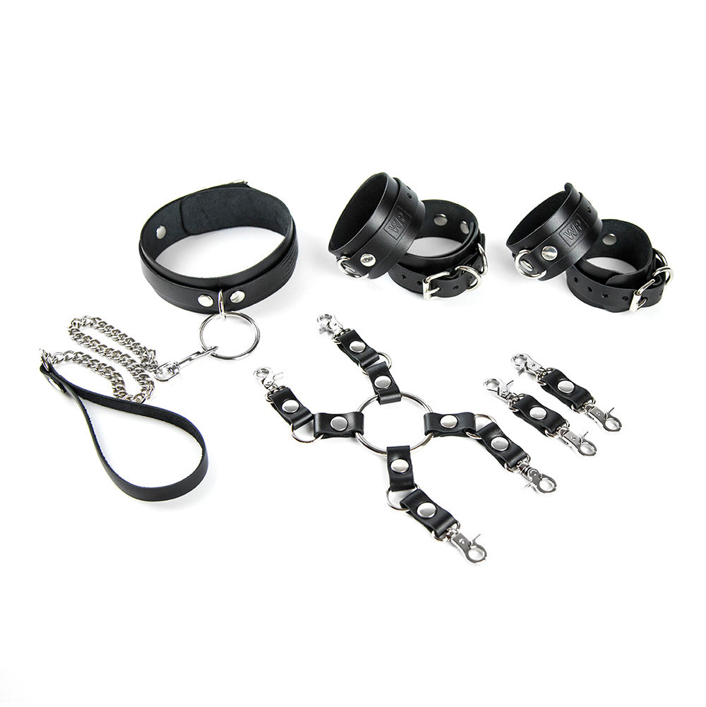 Leather bondage restraints 