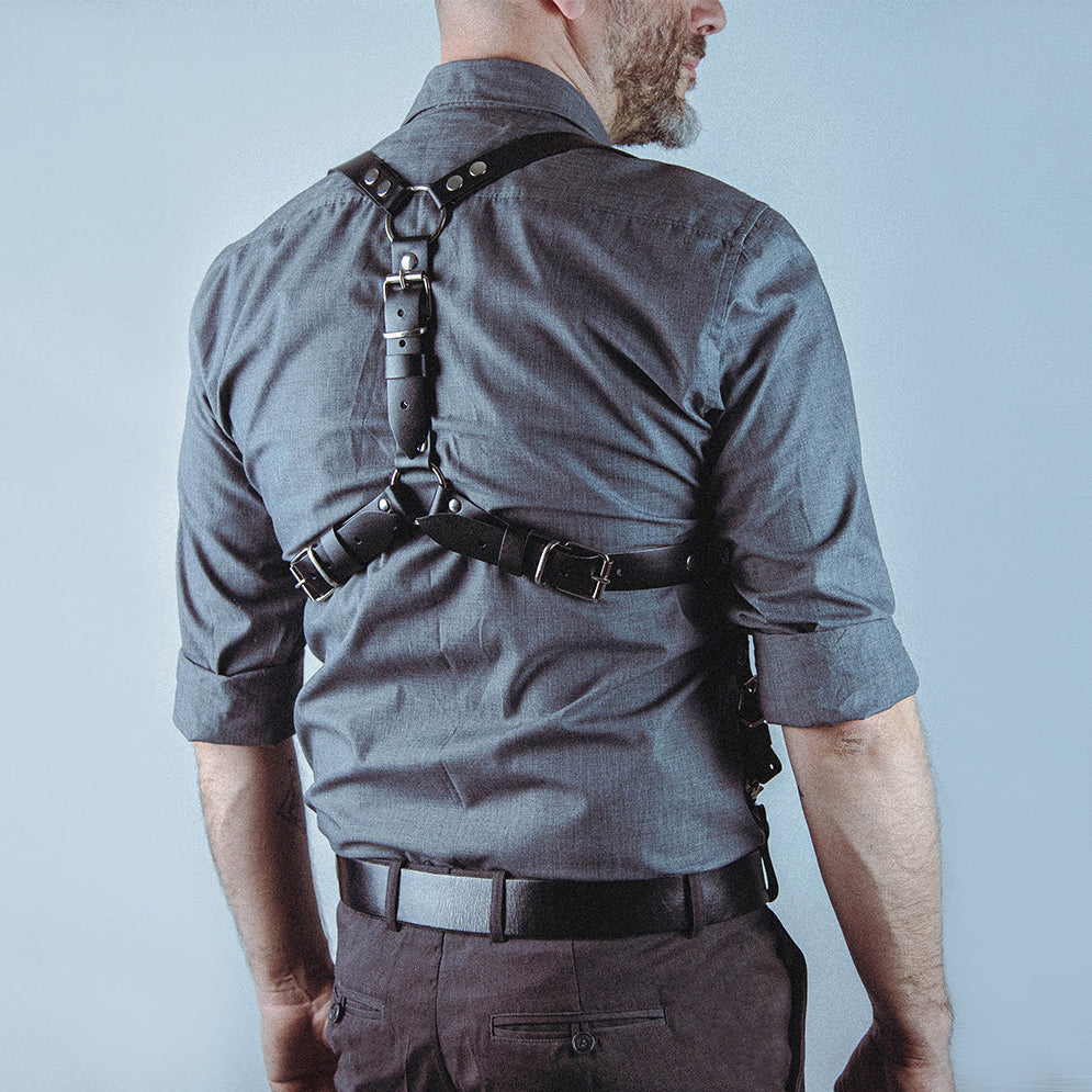 Leather harness men