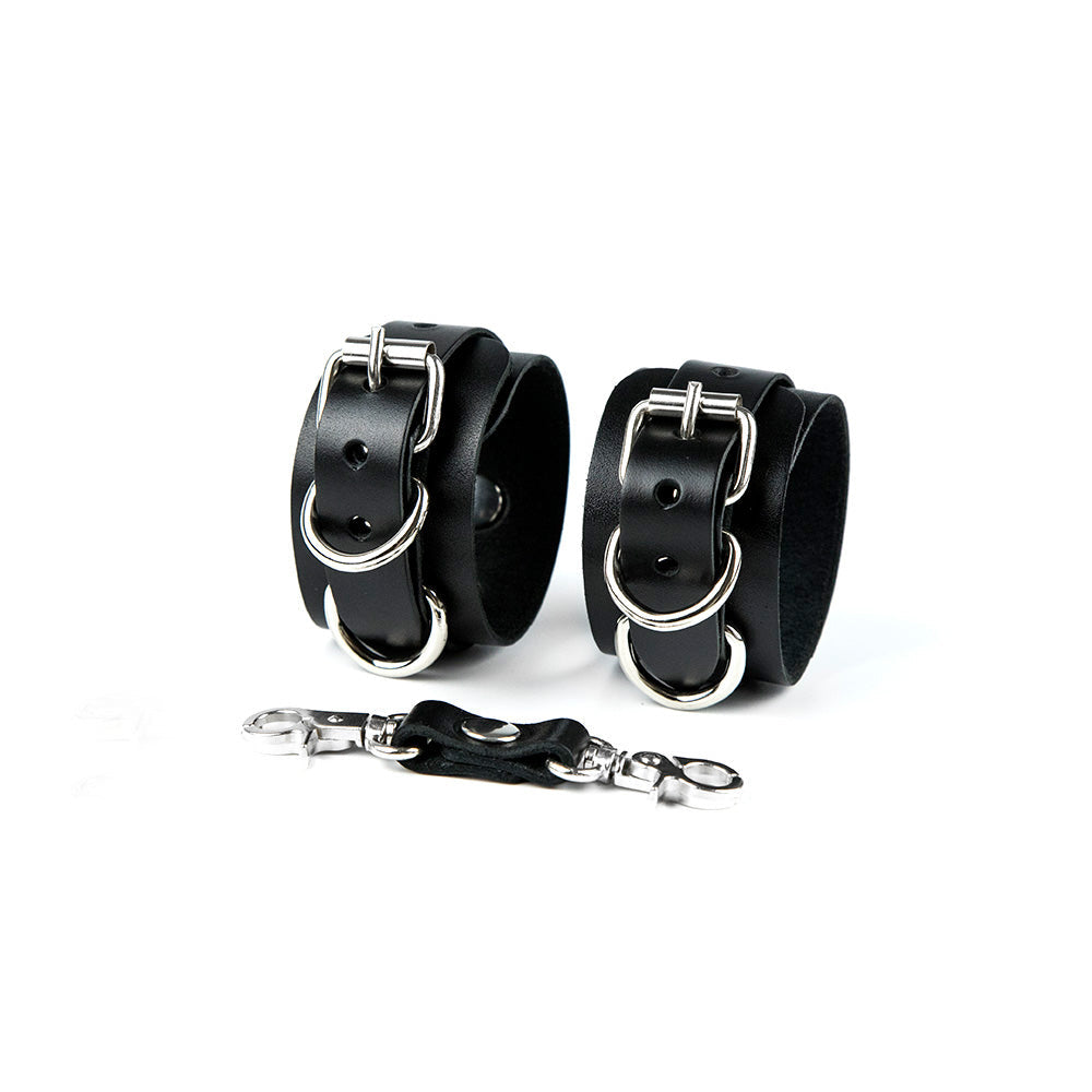 Handmade leather bdsm cuffs